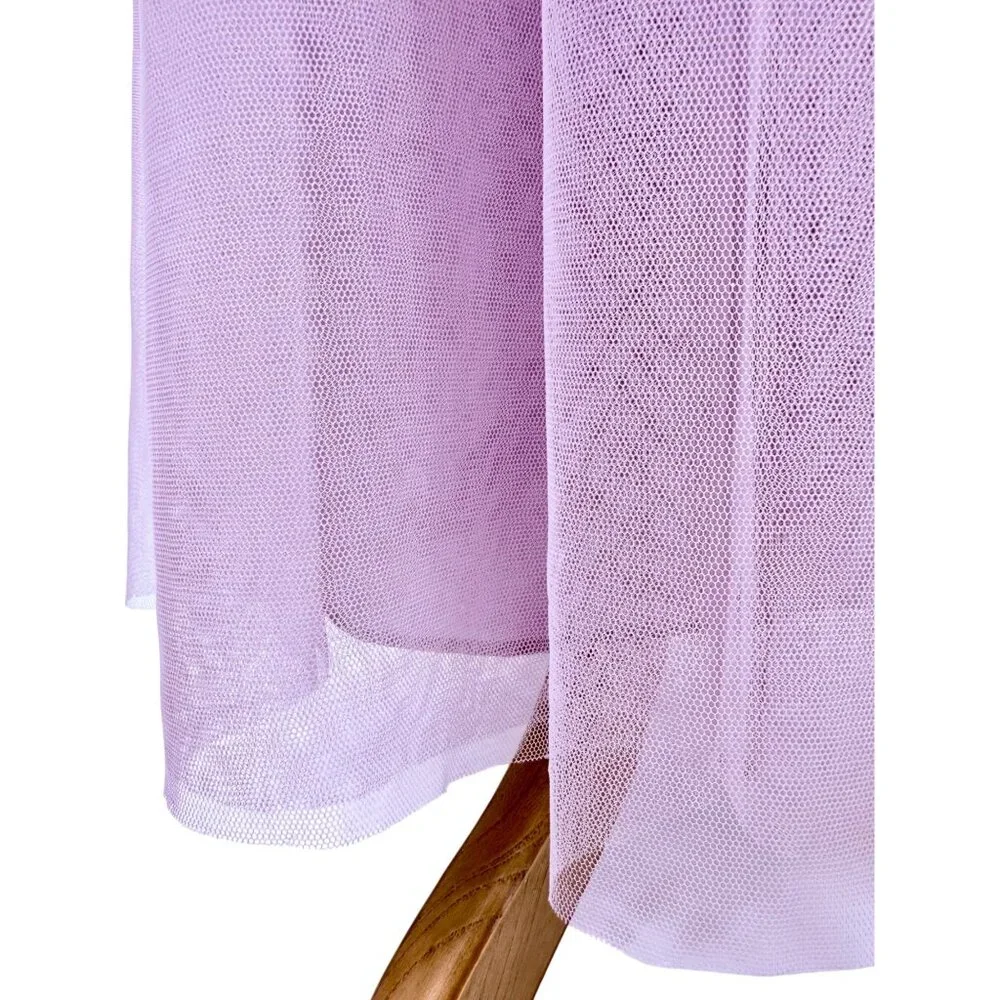 Davids Bridal Lavender One-Shoulder Embroidered Prom Bridesmaid Dress Gown - Picture 8 of 16